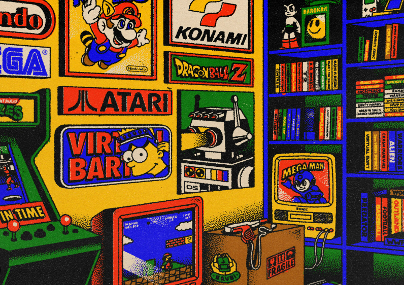 Retro gaming cartridges and controller